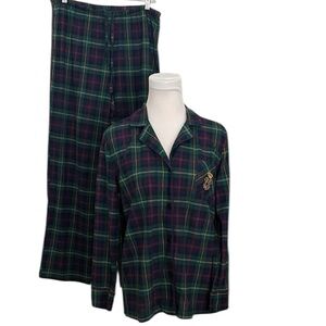 Lauren Ralph Lauren plaid logo pajamas